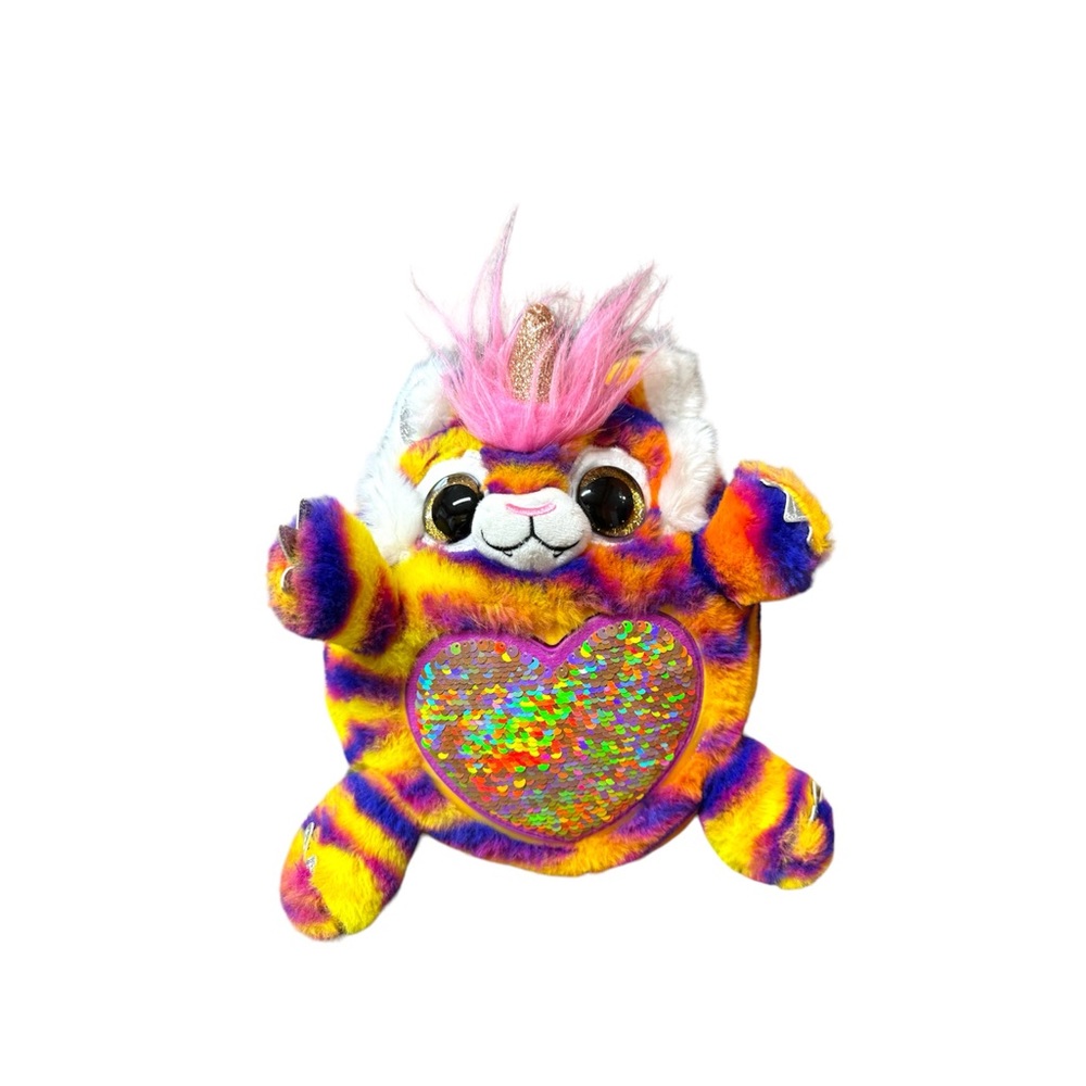 Zuru Rainbocorns Roxy Tigercorn 9” Plush Surprise Heart Jalapeno Yellow Striped